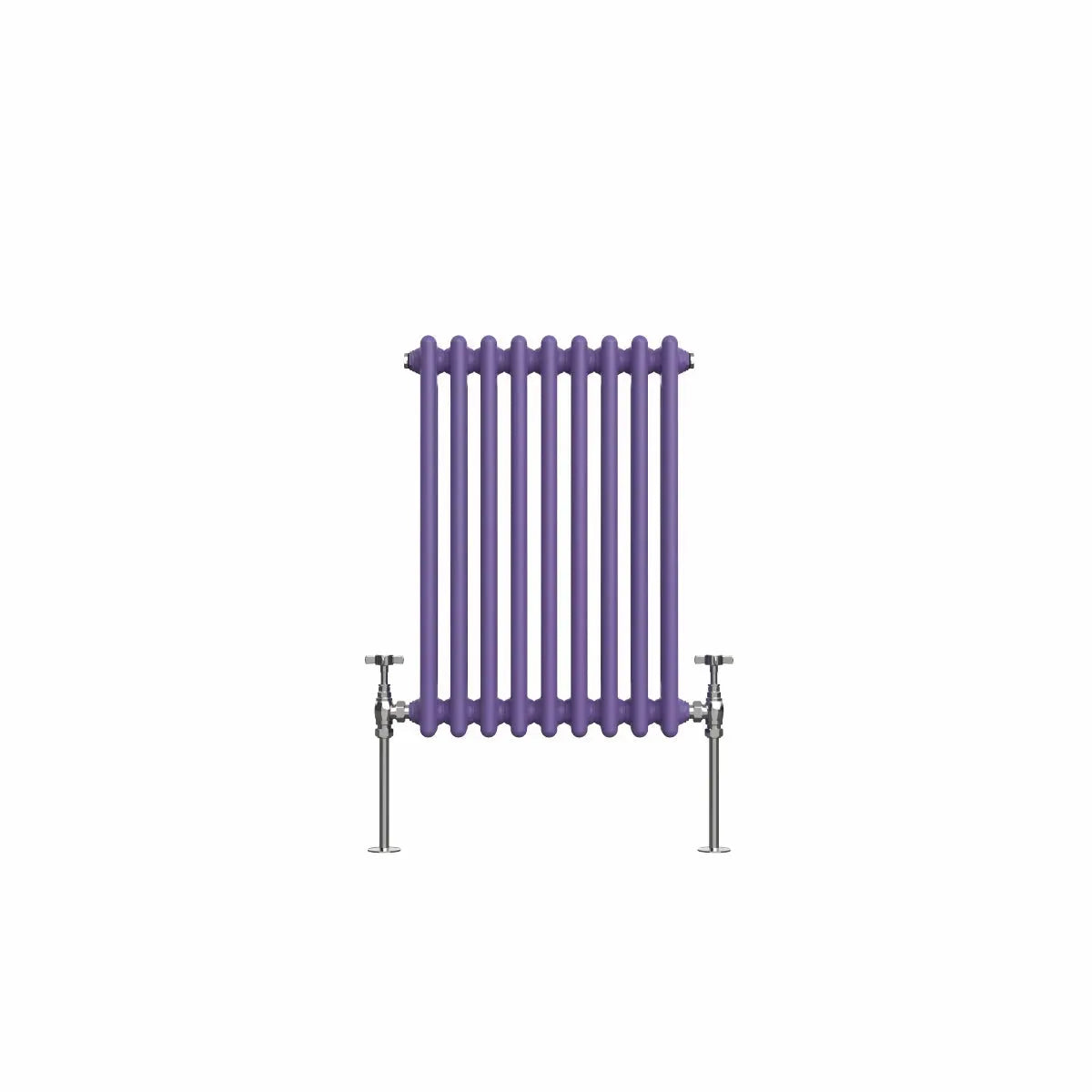 Ferentino - Traditional horizontal column radiator blue lilac