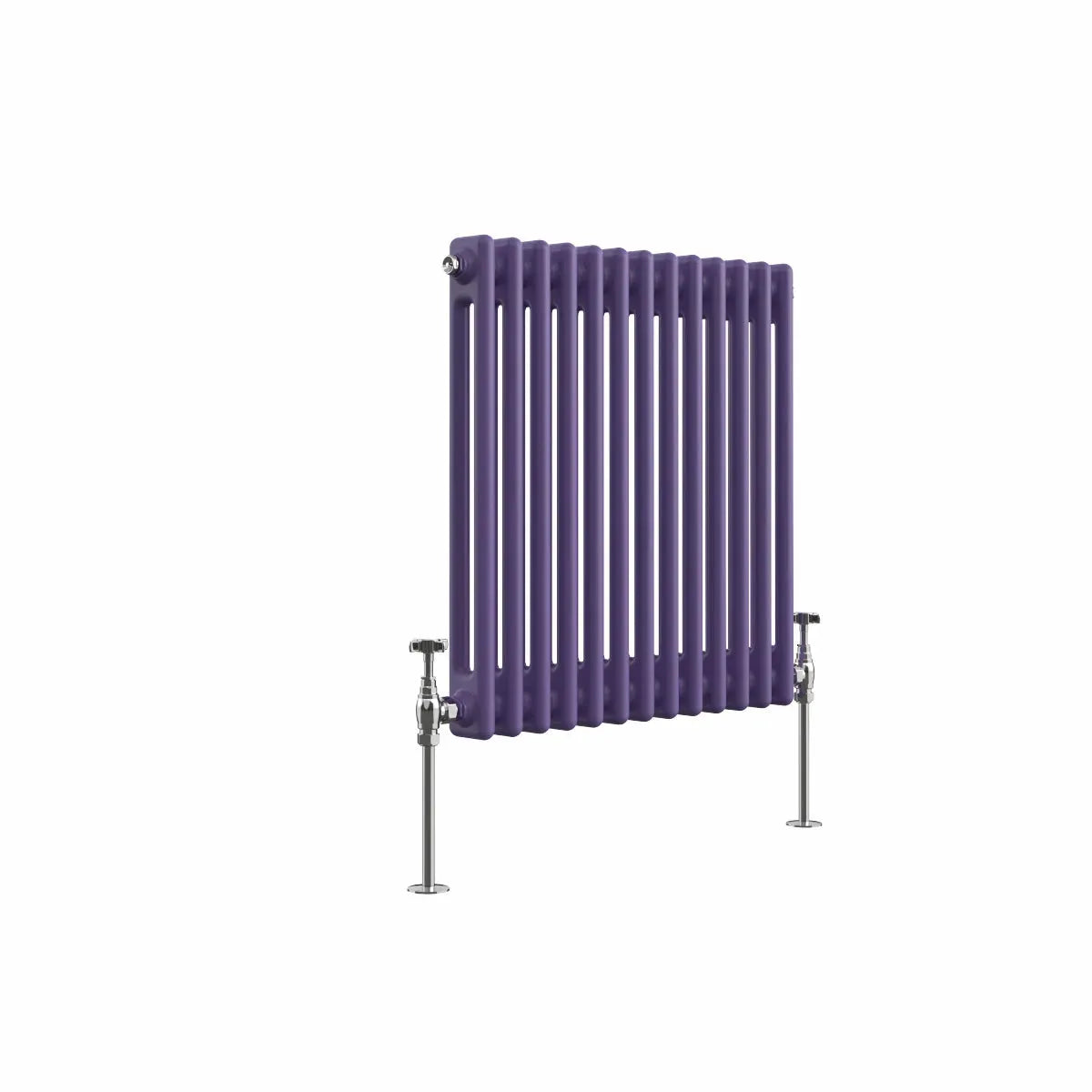 Ferentino - Traditional horizontal column radiator blue lilac