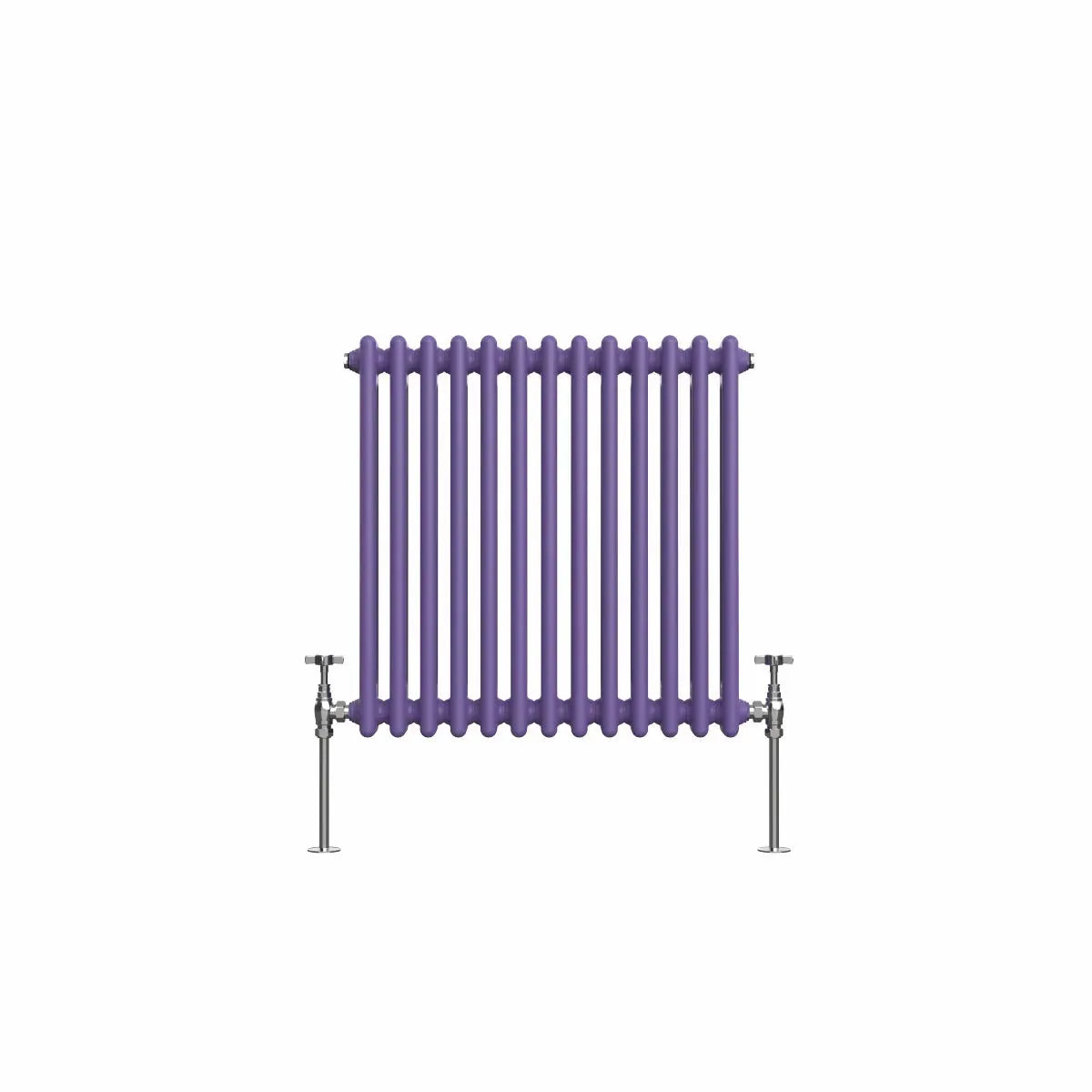 Ferentino - Traditional horizontal column radiator blue lilac