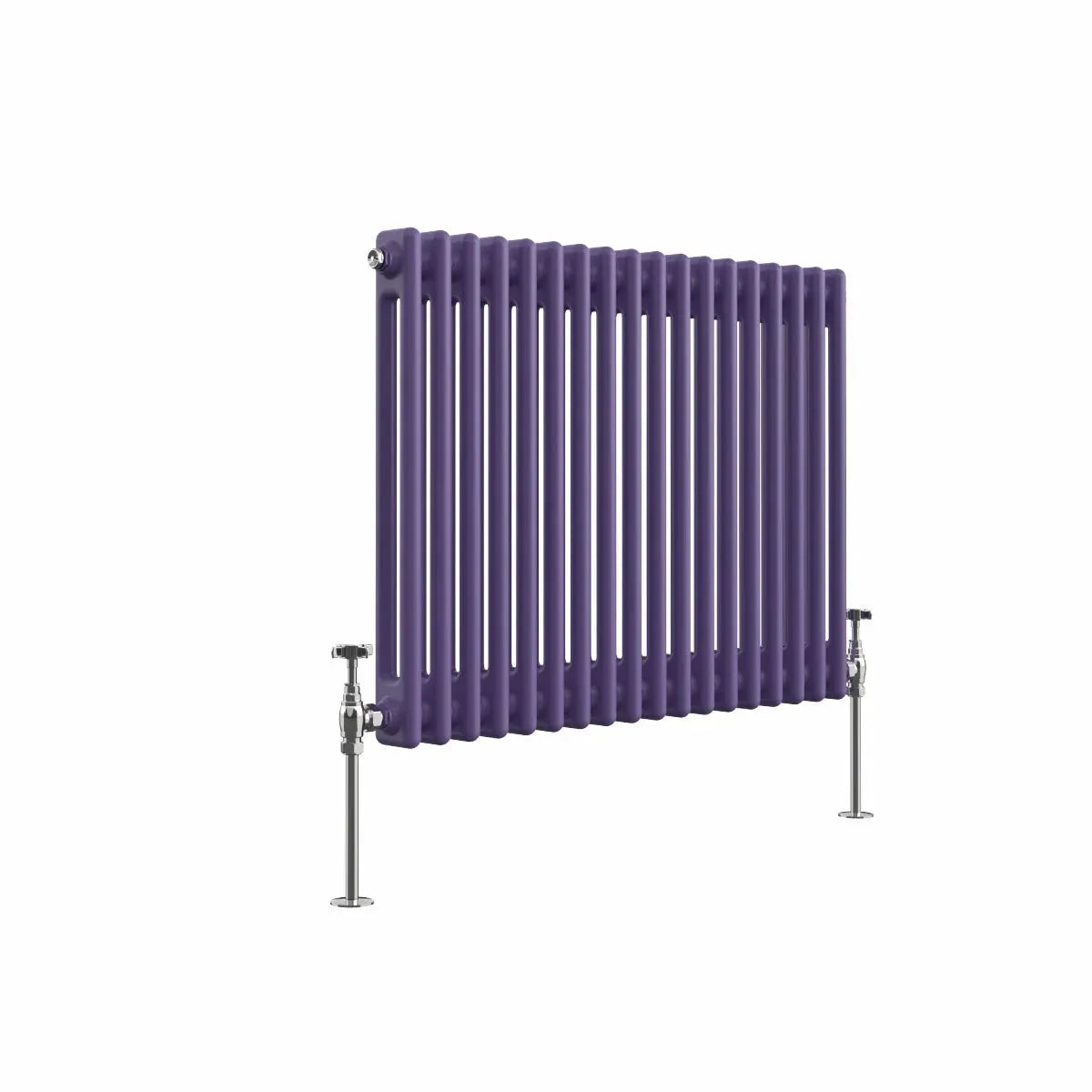 Ferentino - Traditional horizontal column radiator blue lilac