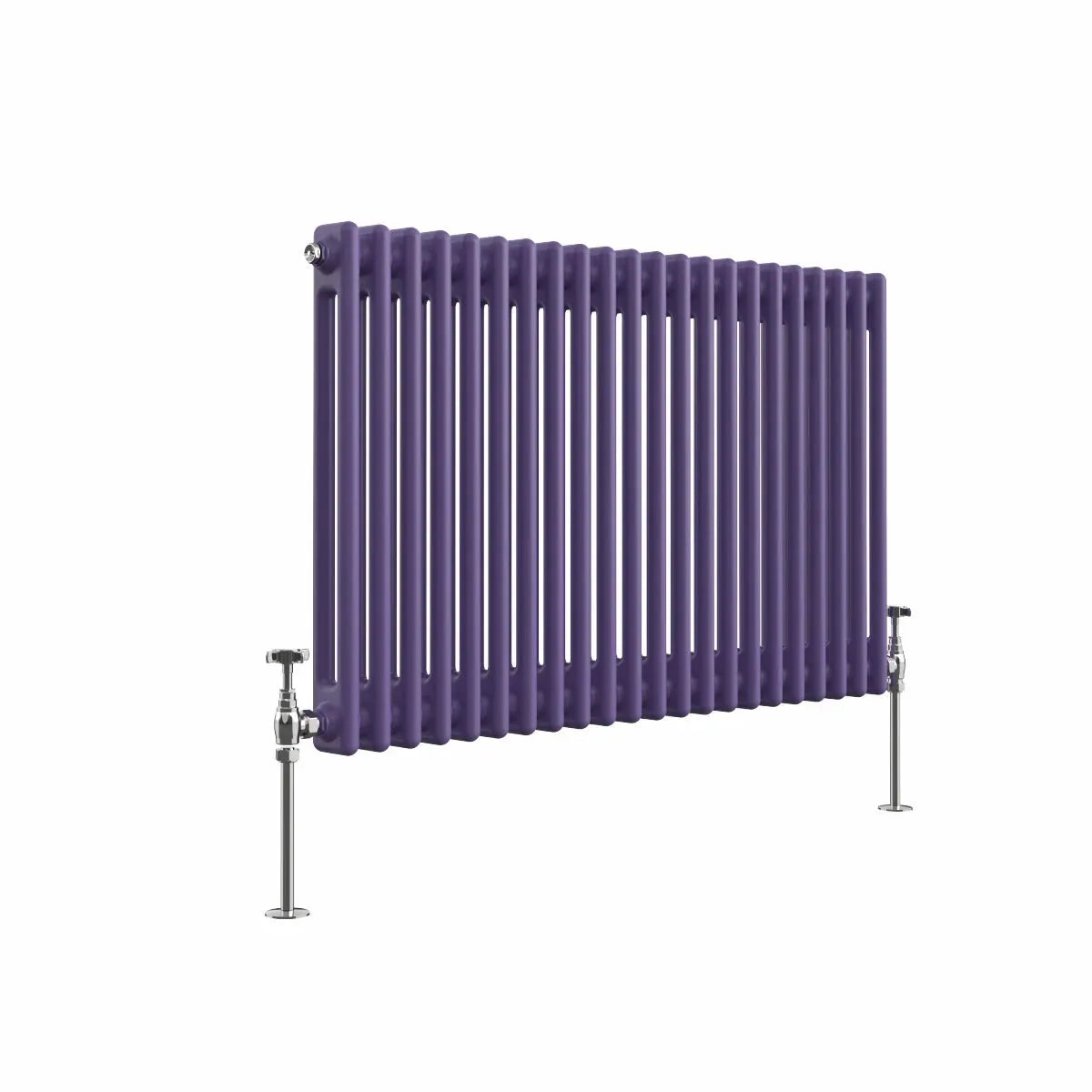 Ferentino - Traditional horizontal column radiator blue lilac