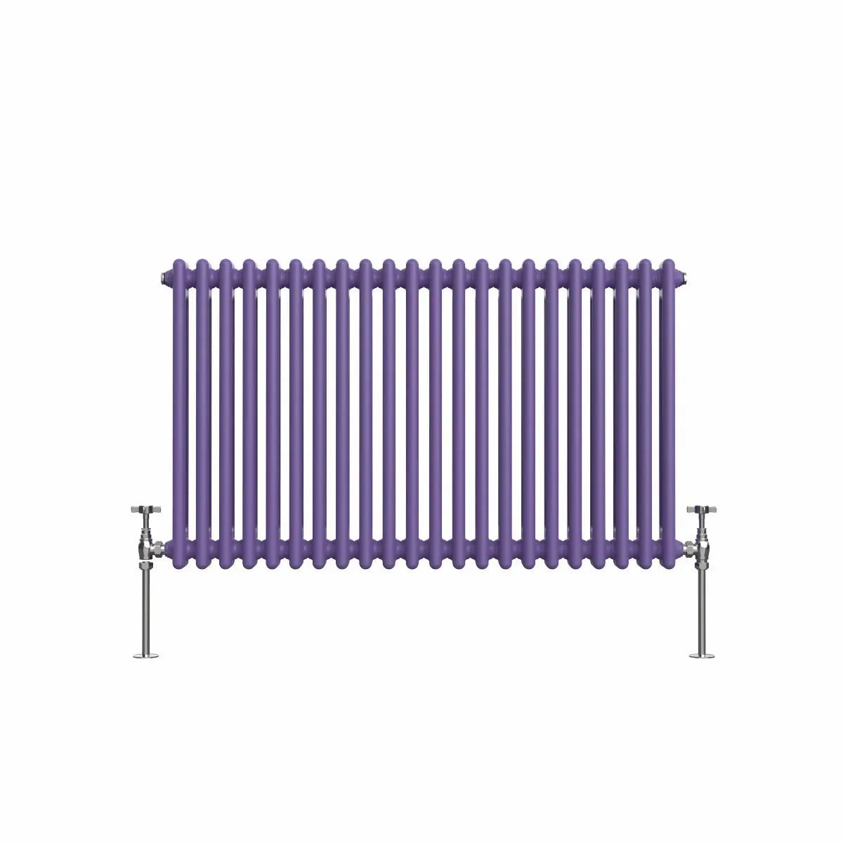 Ferentino - Traditional horizontal column radiator blue lilac