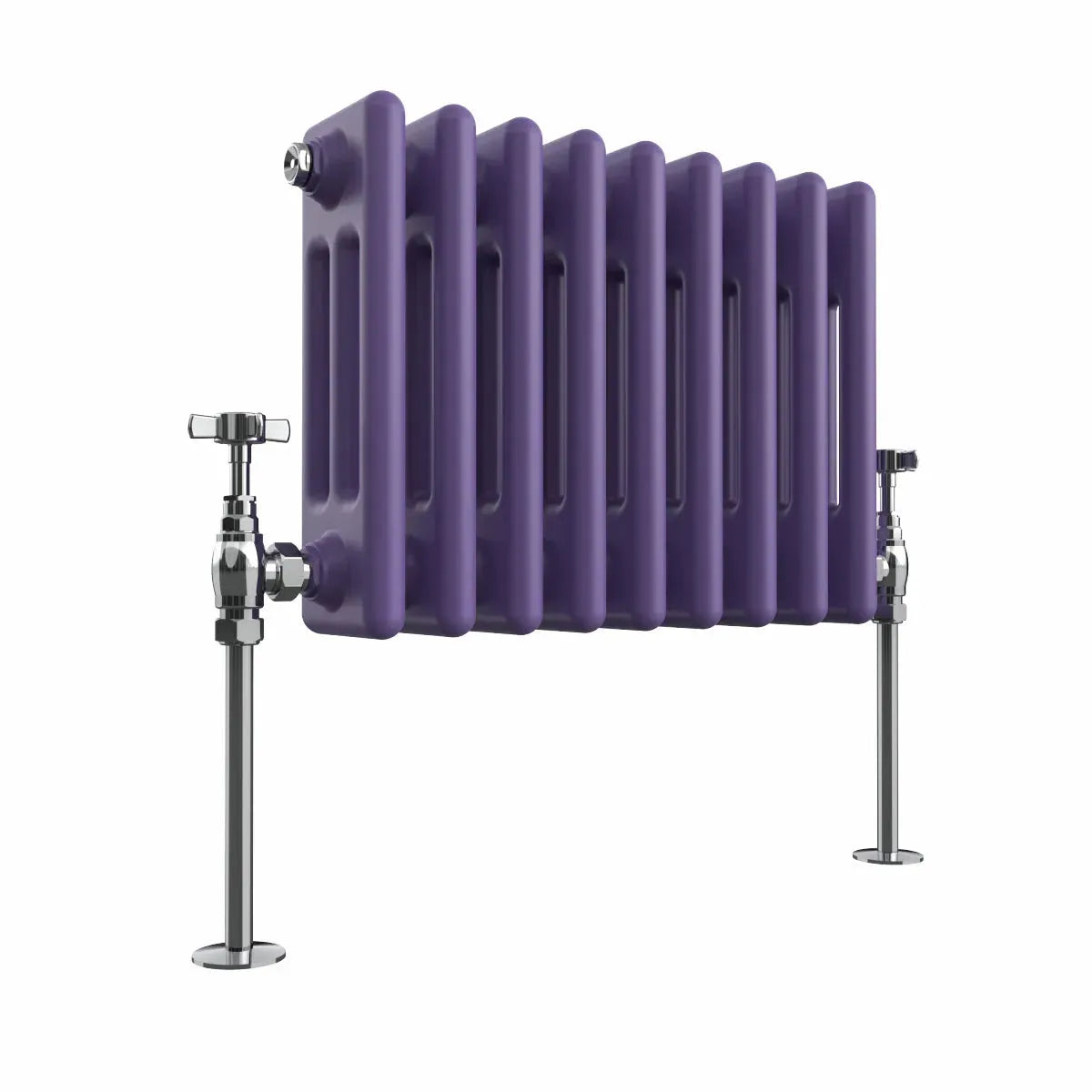 Ferentino - Traditional horizontal column radiator blue lilac