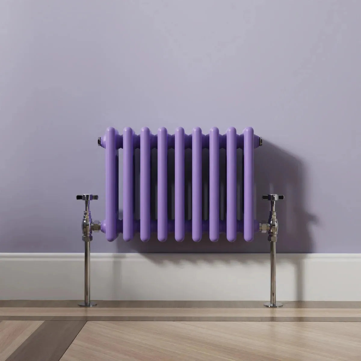 Ferentino - Traditional horizontal column radiator blue lilac