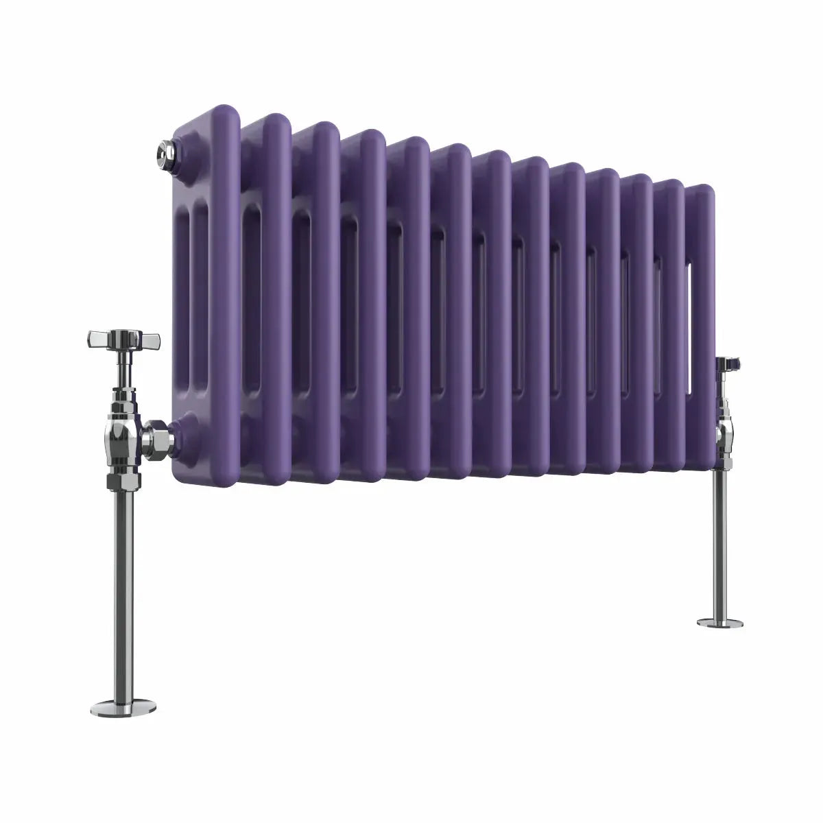 Ferentino - Traditional horizontal column radiator blue lilac