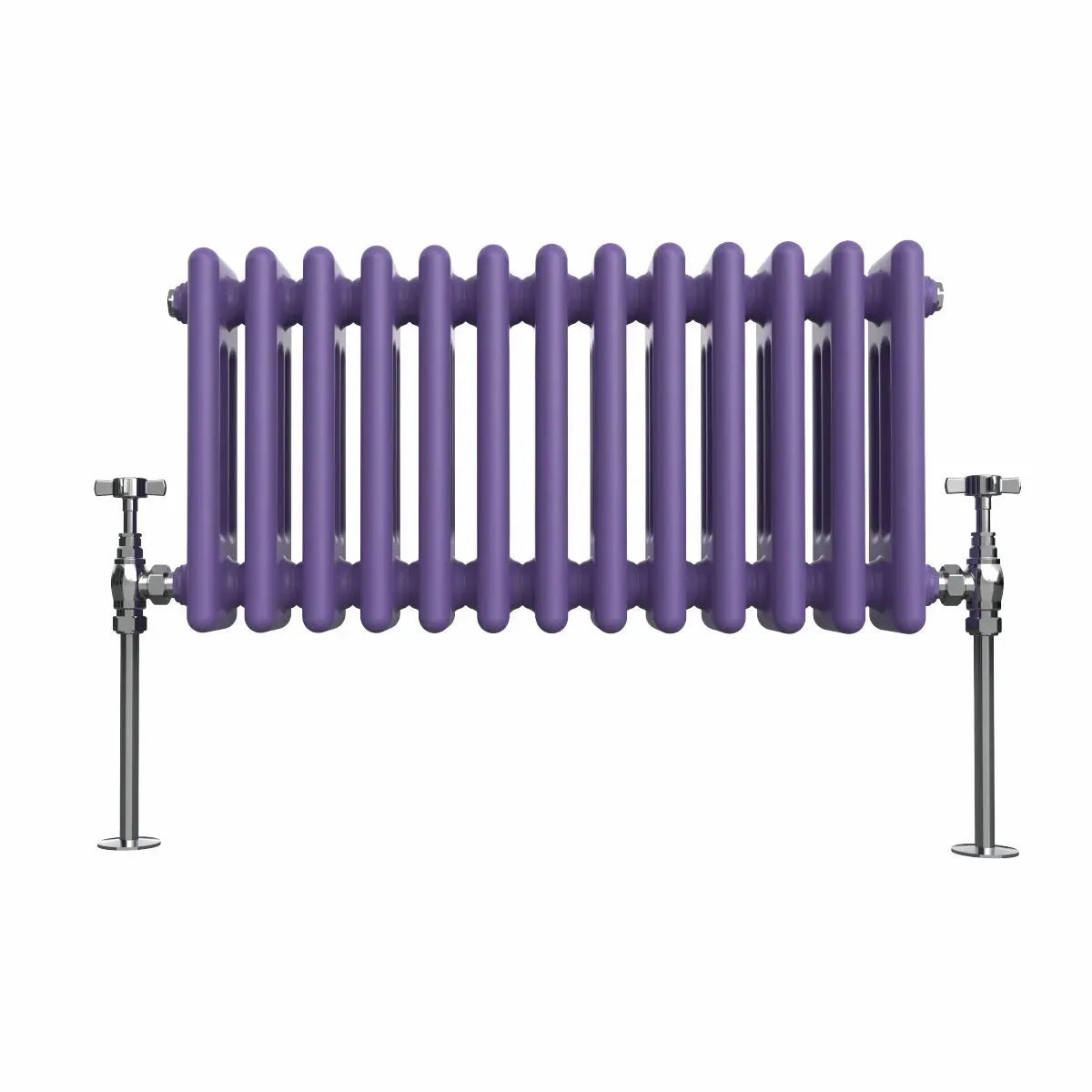 Ferentino - Traditional horizontal column radiator blue lilac