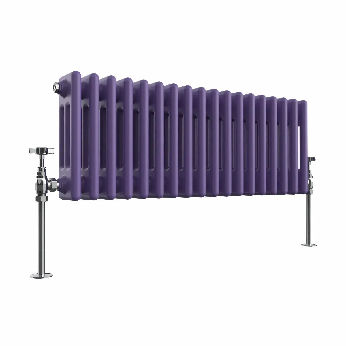 Ferentino - Traditional horizontal column radiator blue lilac