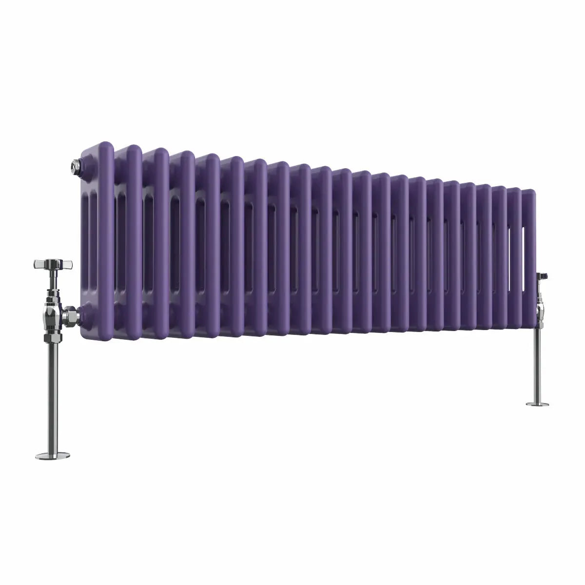 Ferentino - Traditional horizontal column radiator blue lilac