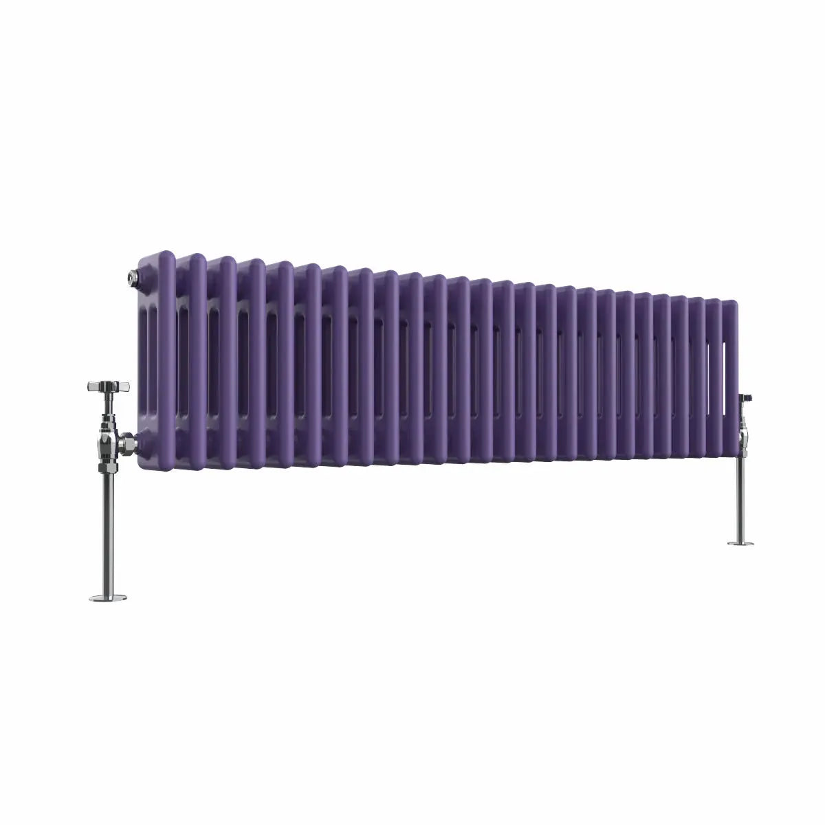 Ferentino - Traditional horizontal column radiator blue lilac