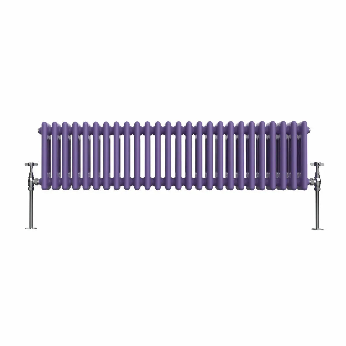 Ferentino - Traditional horizontal column radiator blue lilac