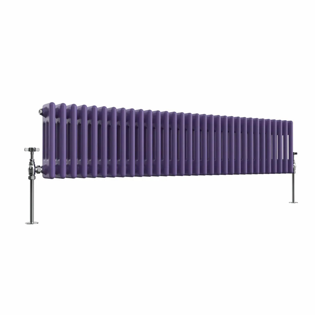 Ferentino - Traditional horizontal column radiator blue lilac