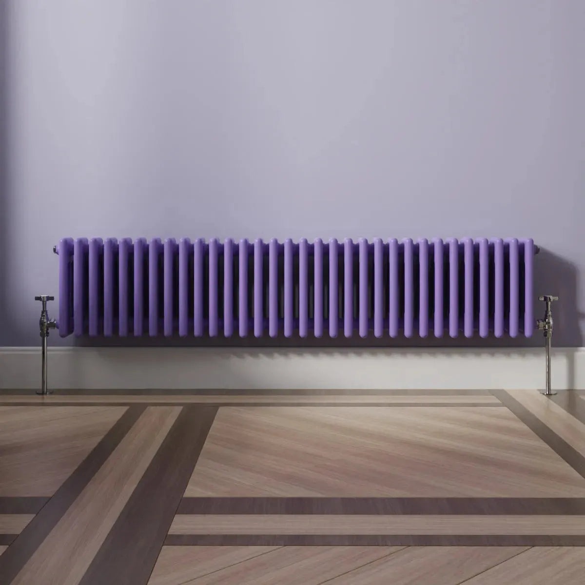 Ferentino - Traditional horizontal column radiator blue lilac