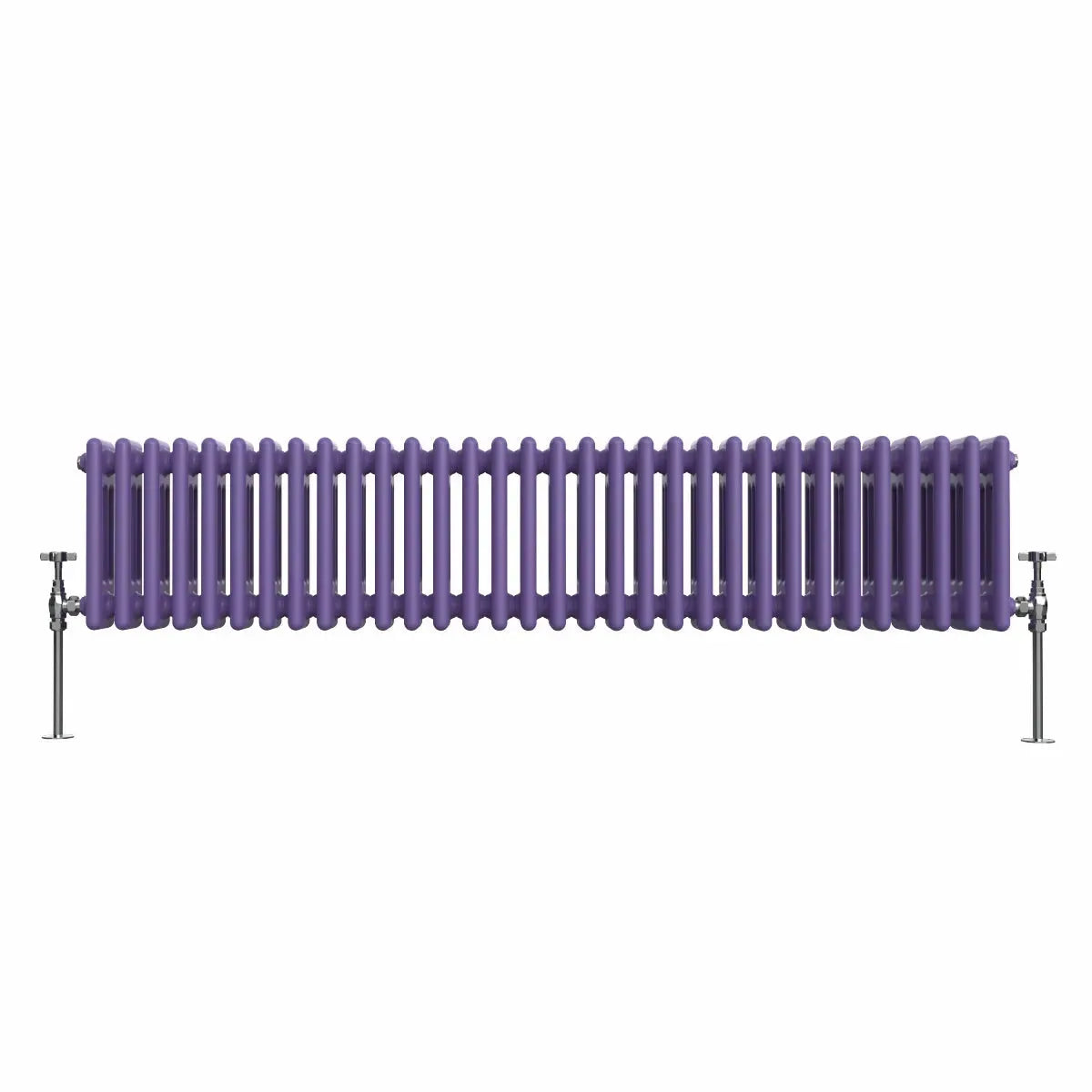 Ferentino - Traditional horizontal column radiator blue lilac