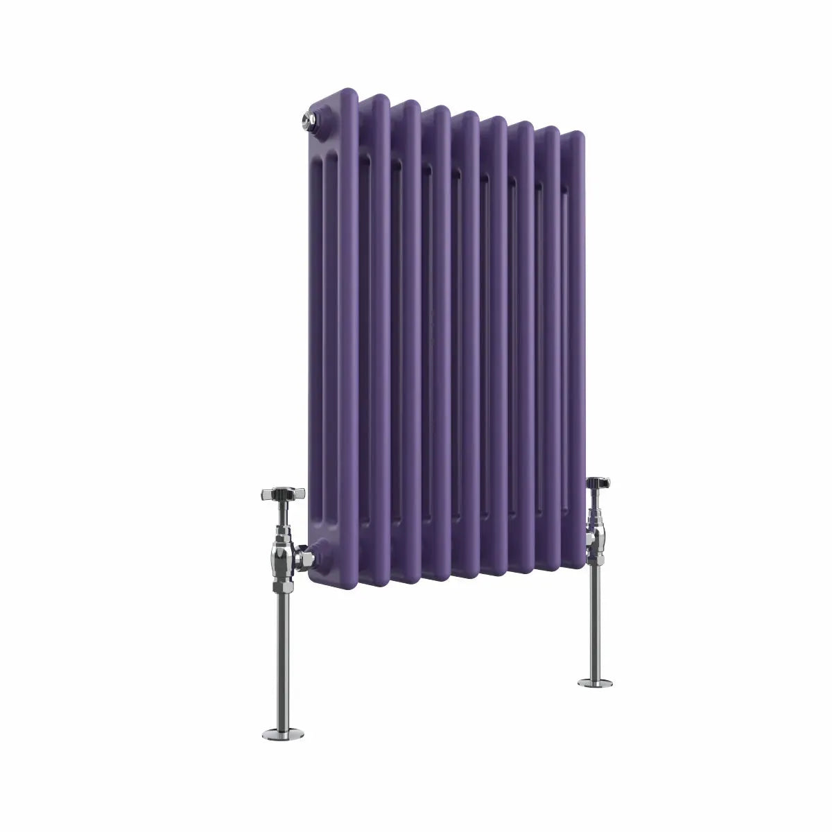 Ferentino - Traditional horizontal column radiator blue lilac