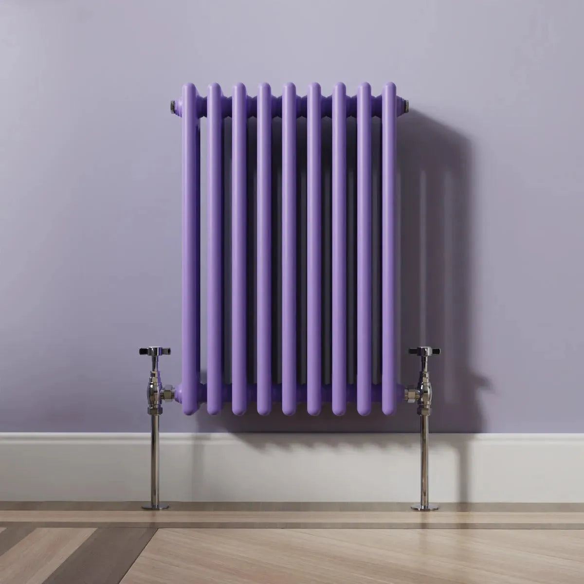 Ferentino - Traditional horizontal column radiator blue lilac