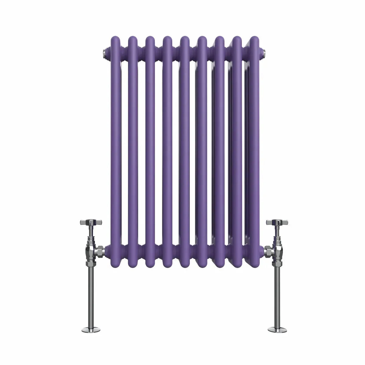 Ferentino - Traditional horizontal column radiator blue lilac