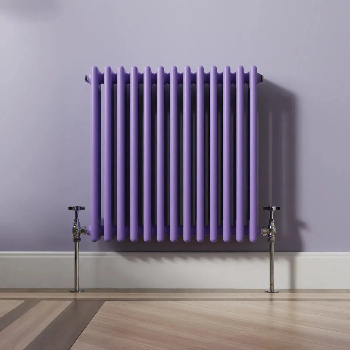 Ferentino - Traditional horizontal column radiator blue lilac