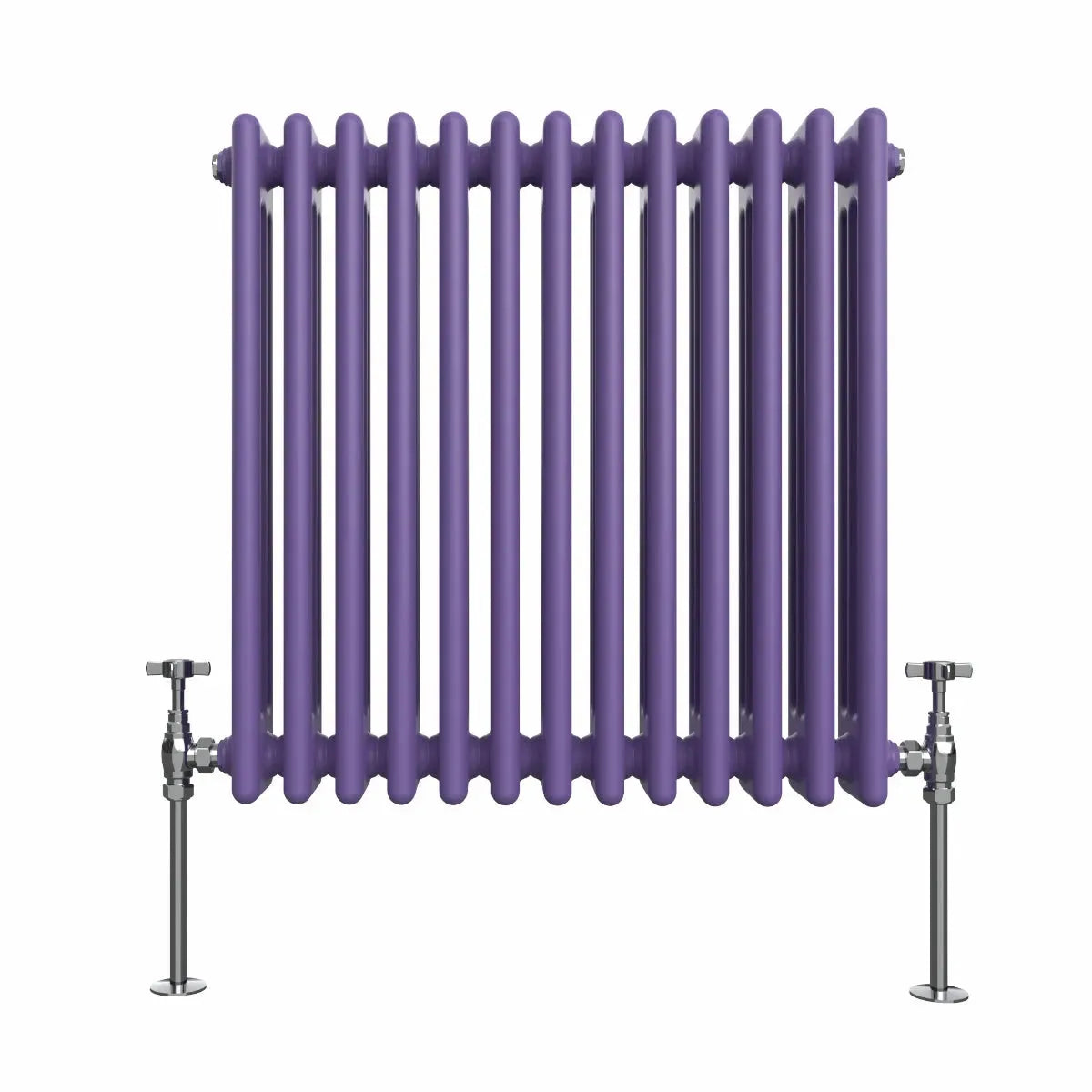 Ferentino - Traditional horizontal column radiator blue lilac