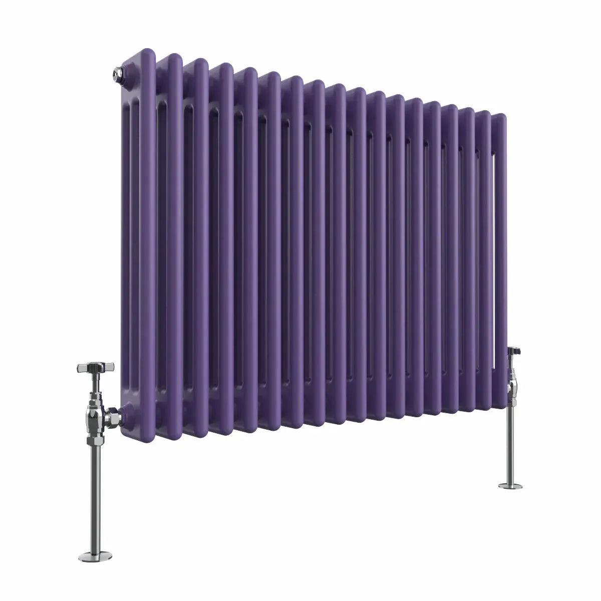 Ferentino - Traditional horizontal column radiator blue lilac