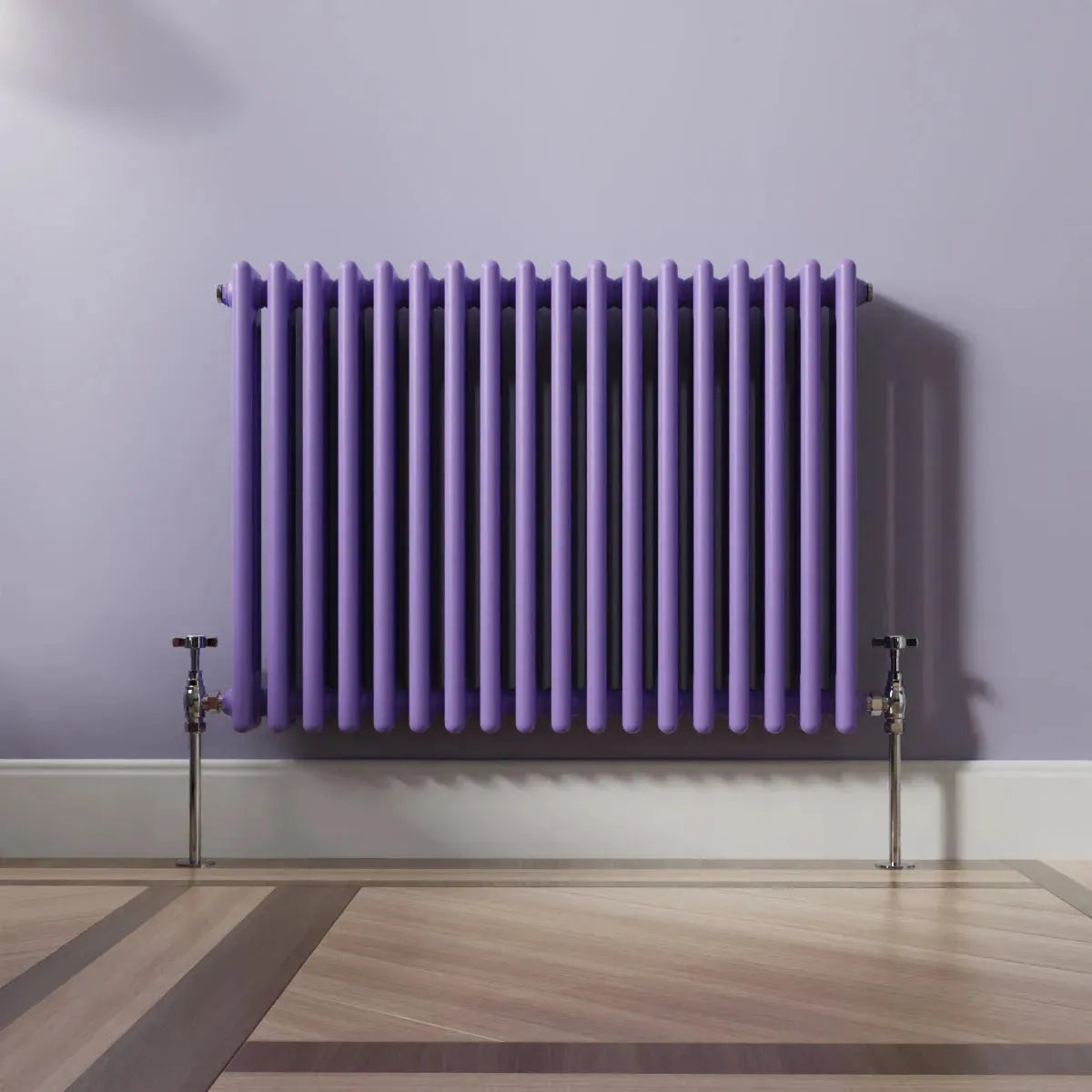 Ferentino - Traditional horizontal column radiator blue lilac