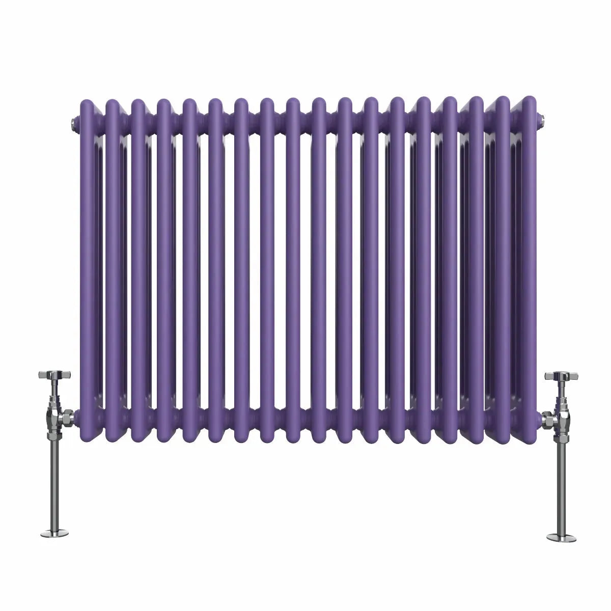 Ferentino - Traditional horizontal column radiator blue lilac