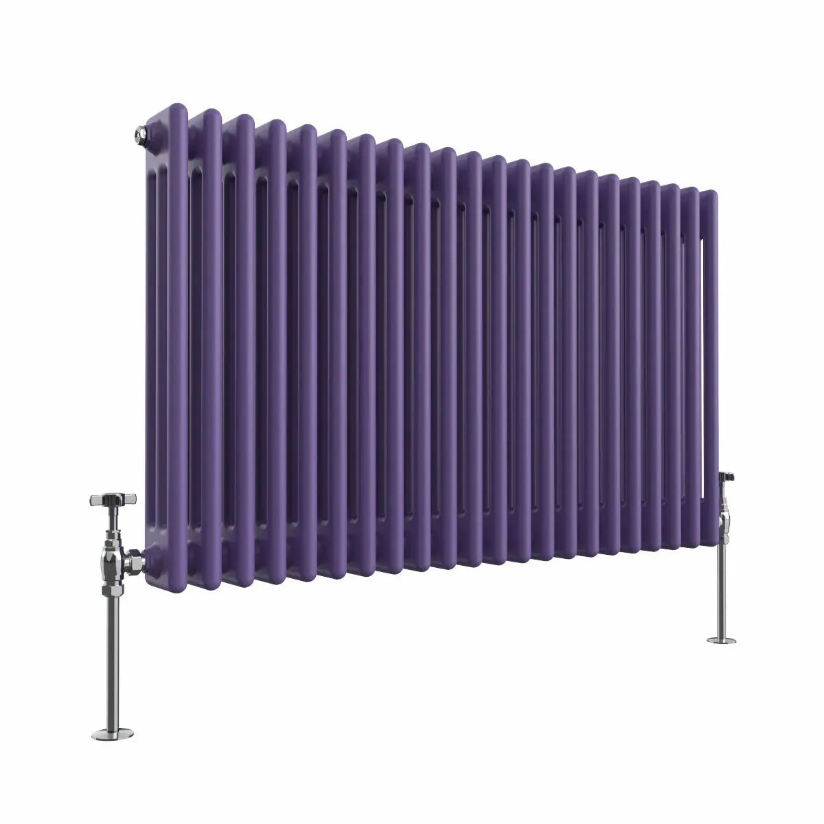 Ferentino - Traditional horizontal column radiator blue lilac