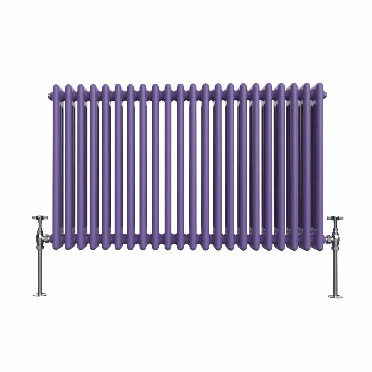 Ferentino - Traditional horizontal column radiator blue lilac