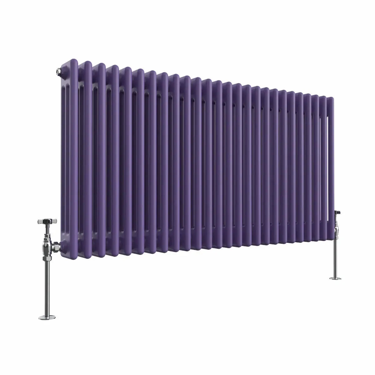 Ferentino - Traditional horizontal column radiator blue lilac