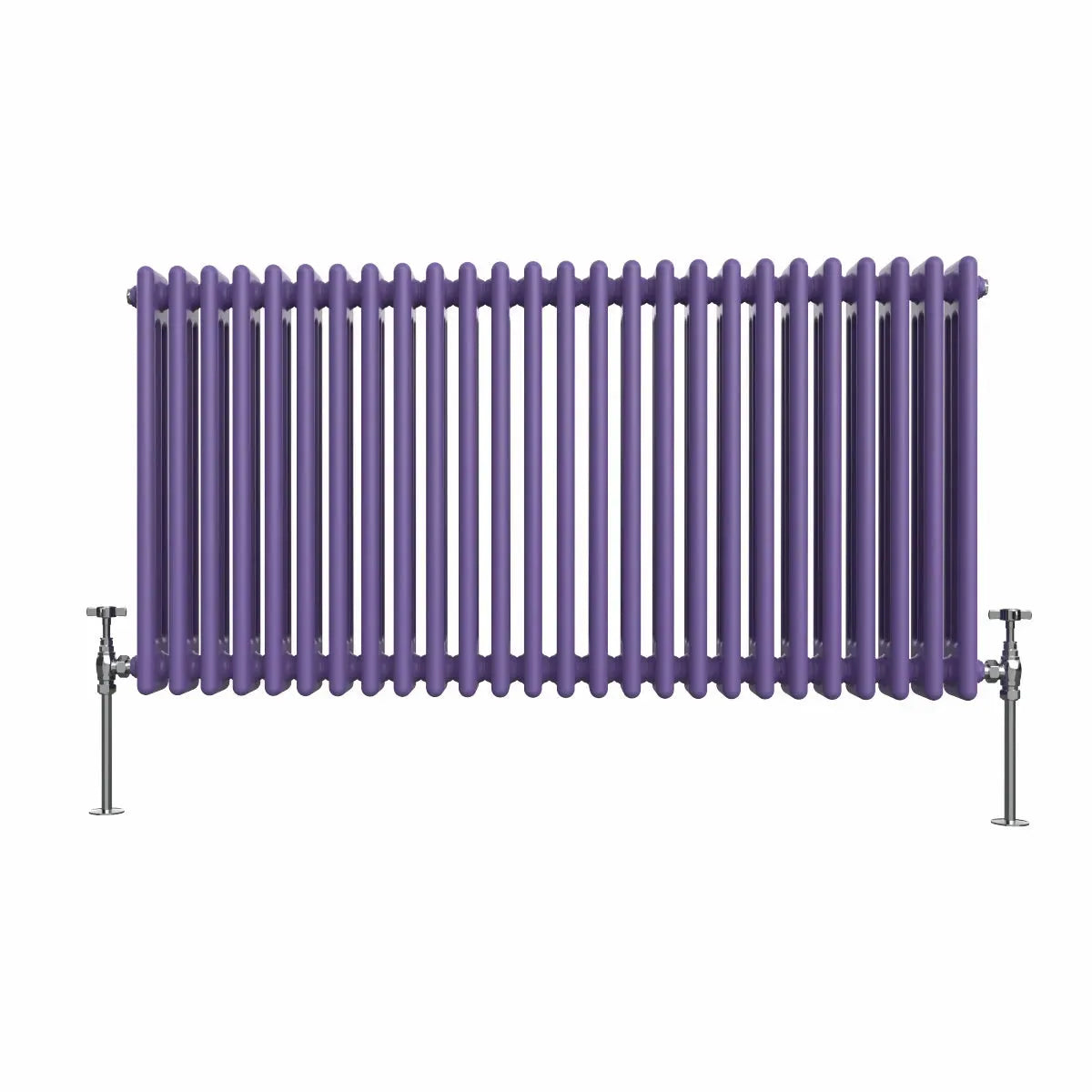 Ferentino - Traditional horizontal column radiator blue lilac