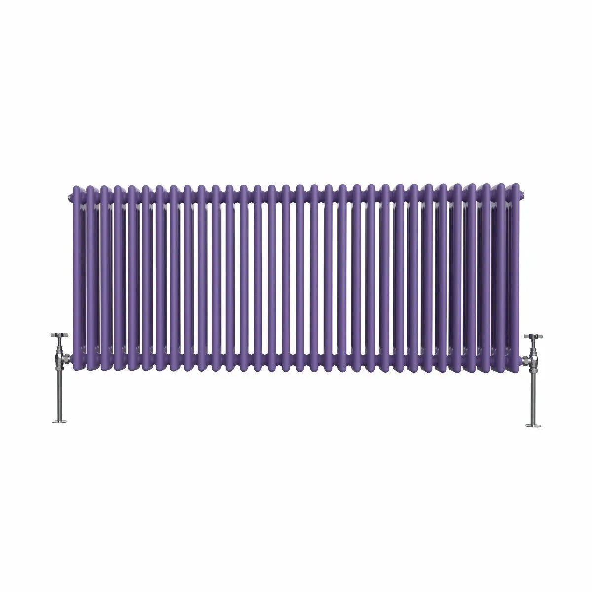 Ferentino - Traditional horizontal column radiator blue lilac