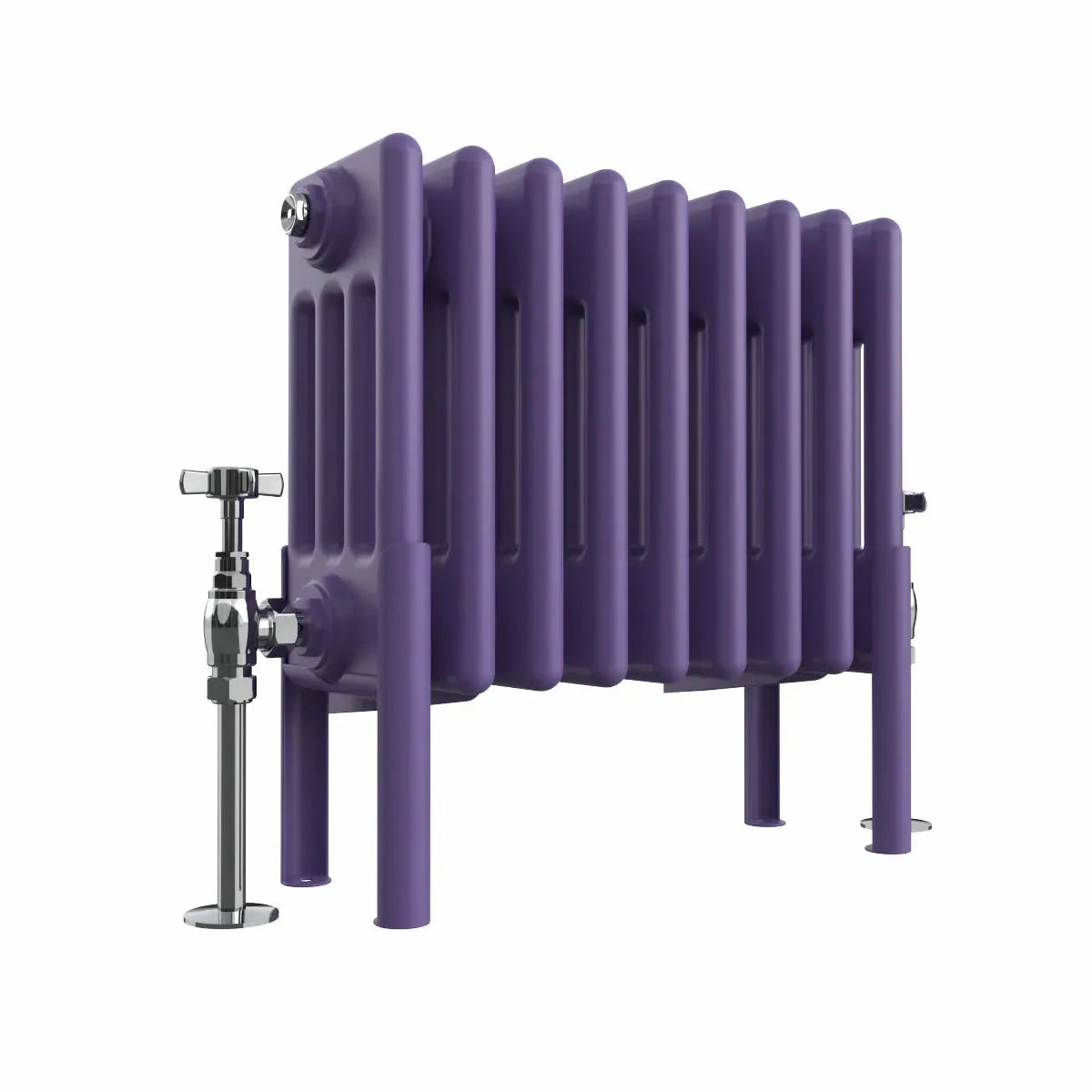 Ferentino - Traditional horizontal column radiator blue lilac