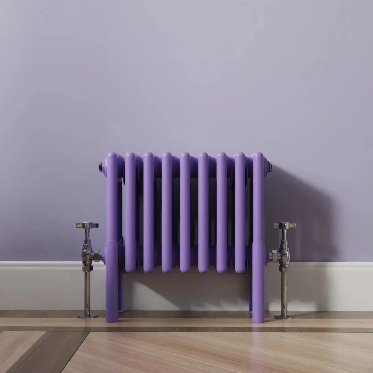 Ferentino - Traditional horizontal column radiator blue lilac