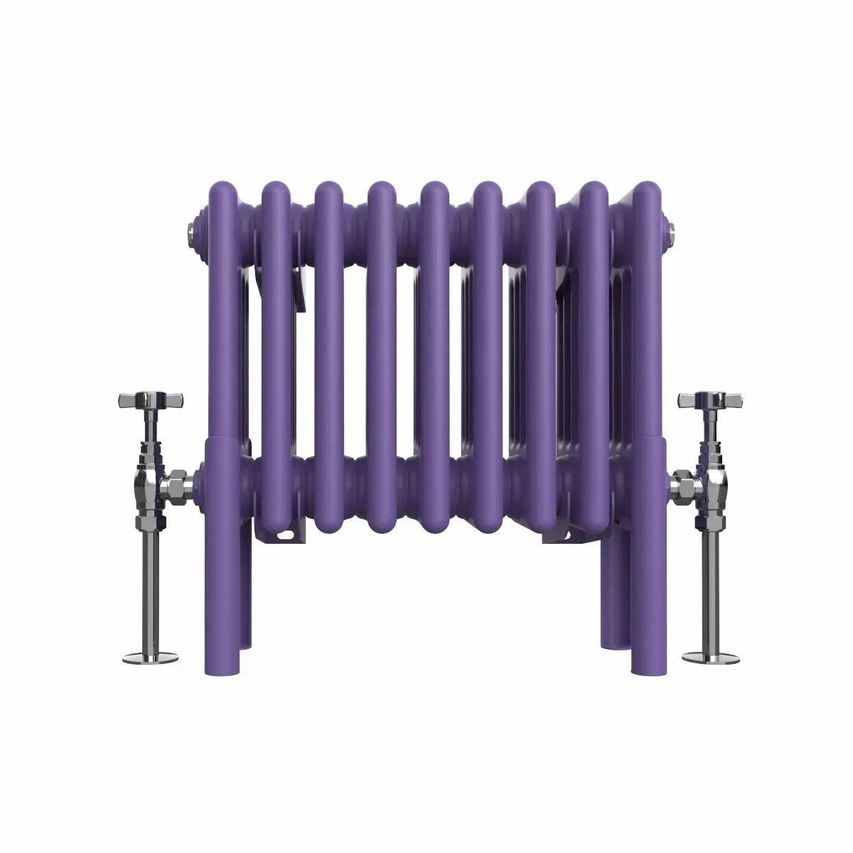 Ferentino - Traditional horizontal column radiator blue lilac