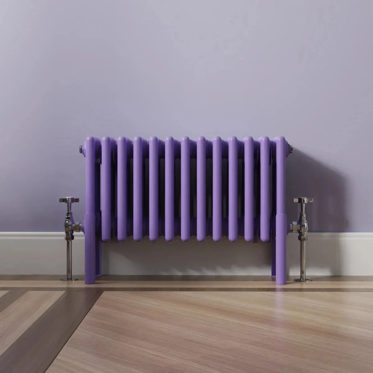 Ferentino - Traditional horizontal column radiator blue lilac