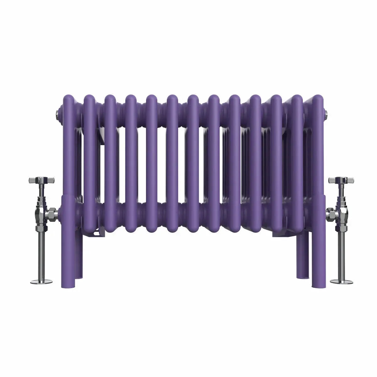 Ferentino - Traditional horizontal column radiator blue lilac