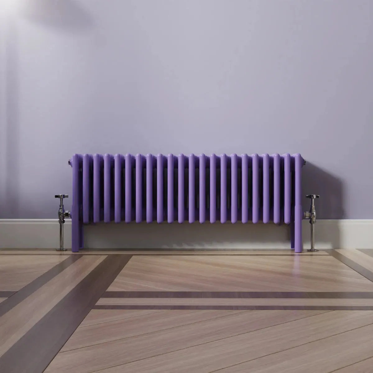 Ferentino - Traditional horizontal column radiator blue lilac