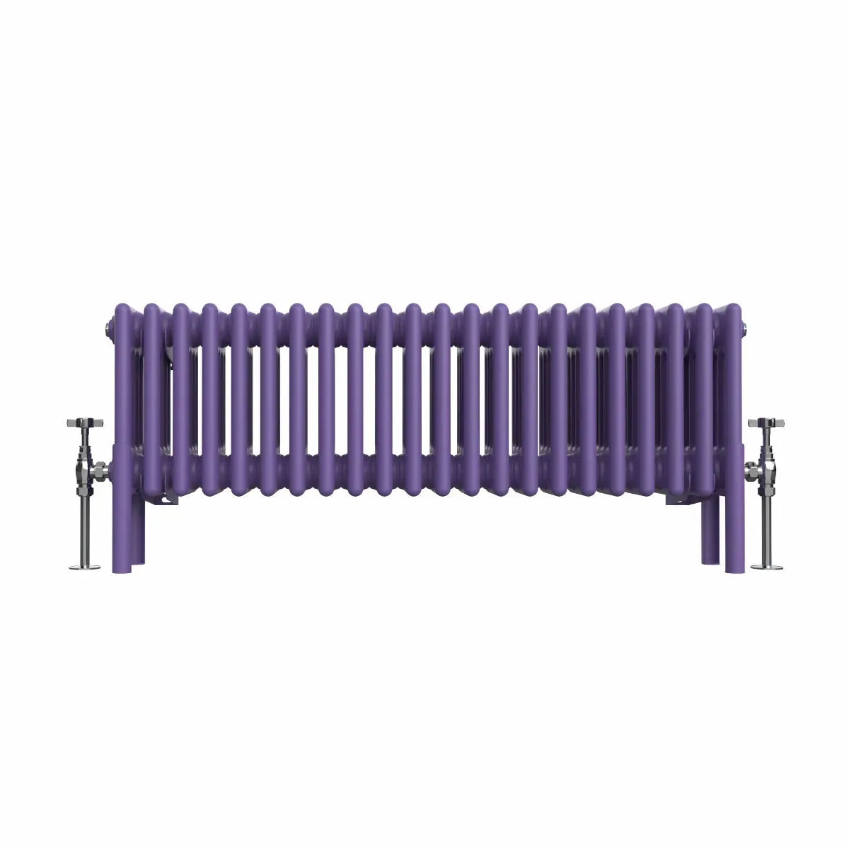 Ferentino - Traditional horizontal column radiator blue lilac