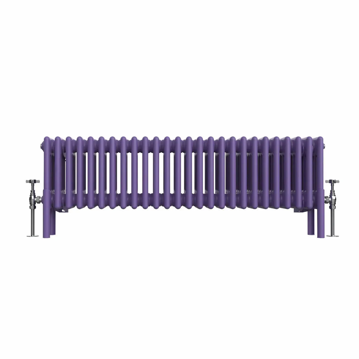 Ferentino - Traditional horizontal column radiator blue lilac