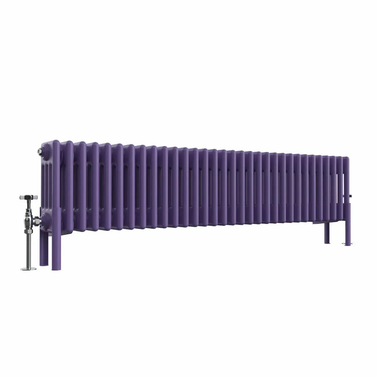 Ferentino - Traditional horizontal column radiator blue lilac