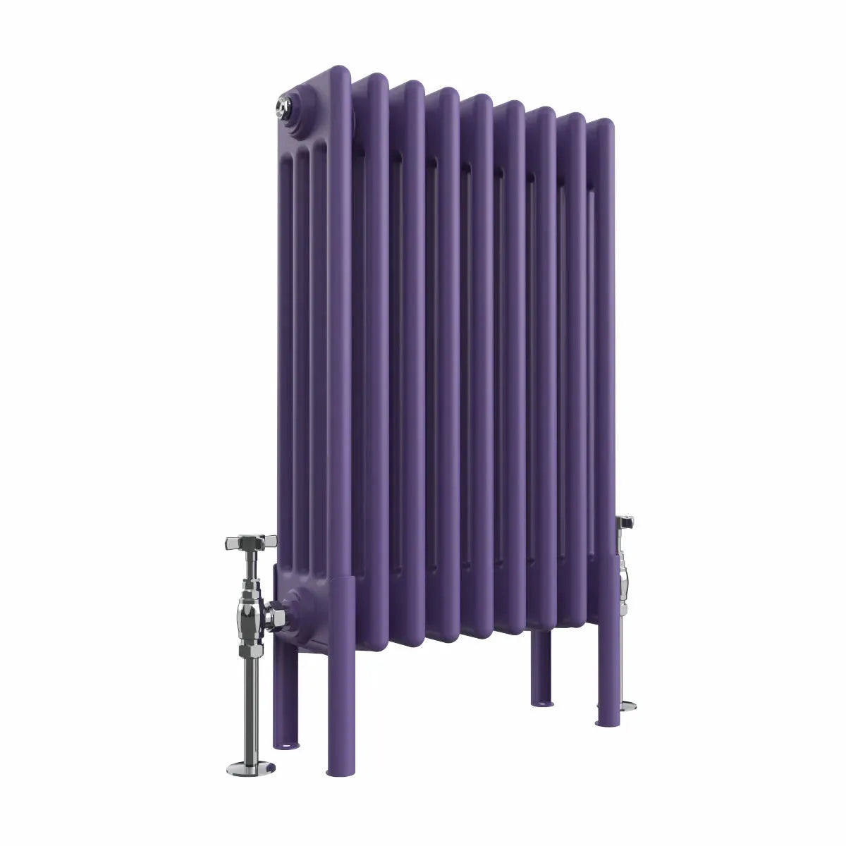 Ferentino - Traditional horizontal column radiator blue lilac