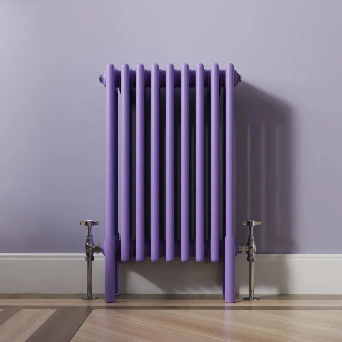 Ferentino - Traditional horizontal column radiator blue lilac