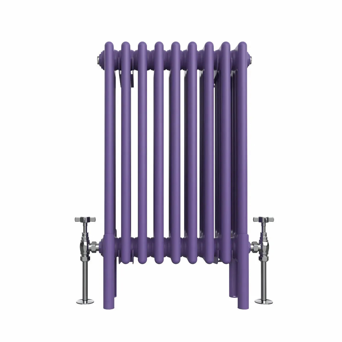 Ferentino - Traditional horizontal column radiator blue lilac