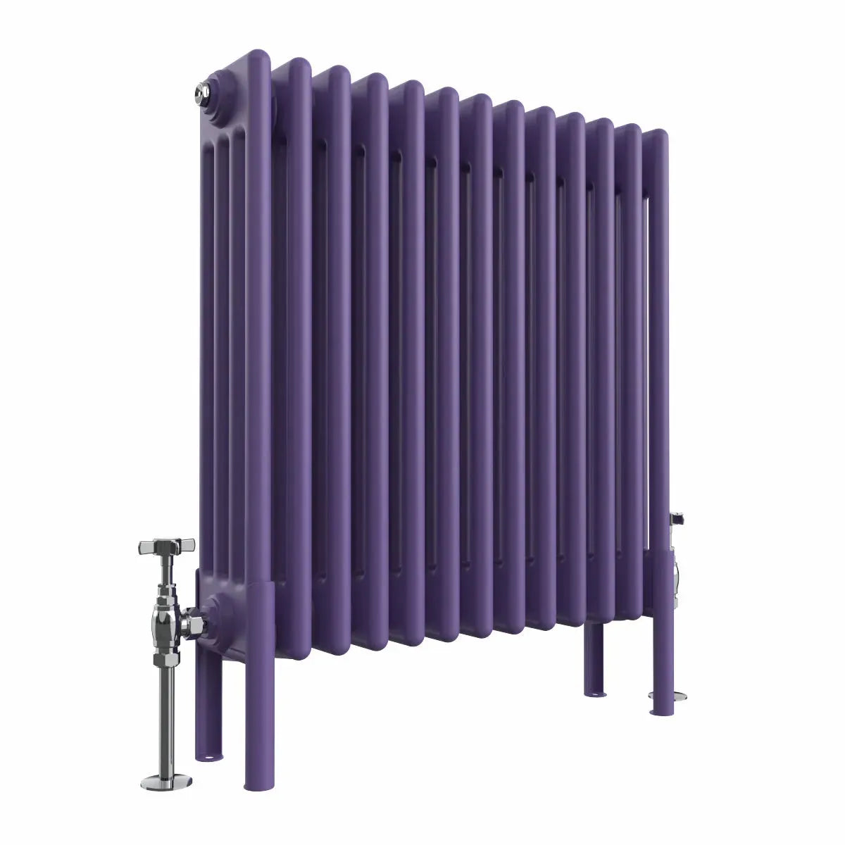 Ferentino - Traditional horizontal column radiator blue lilac