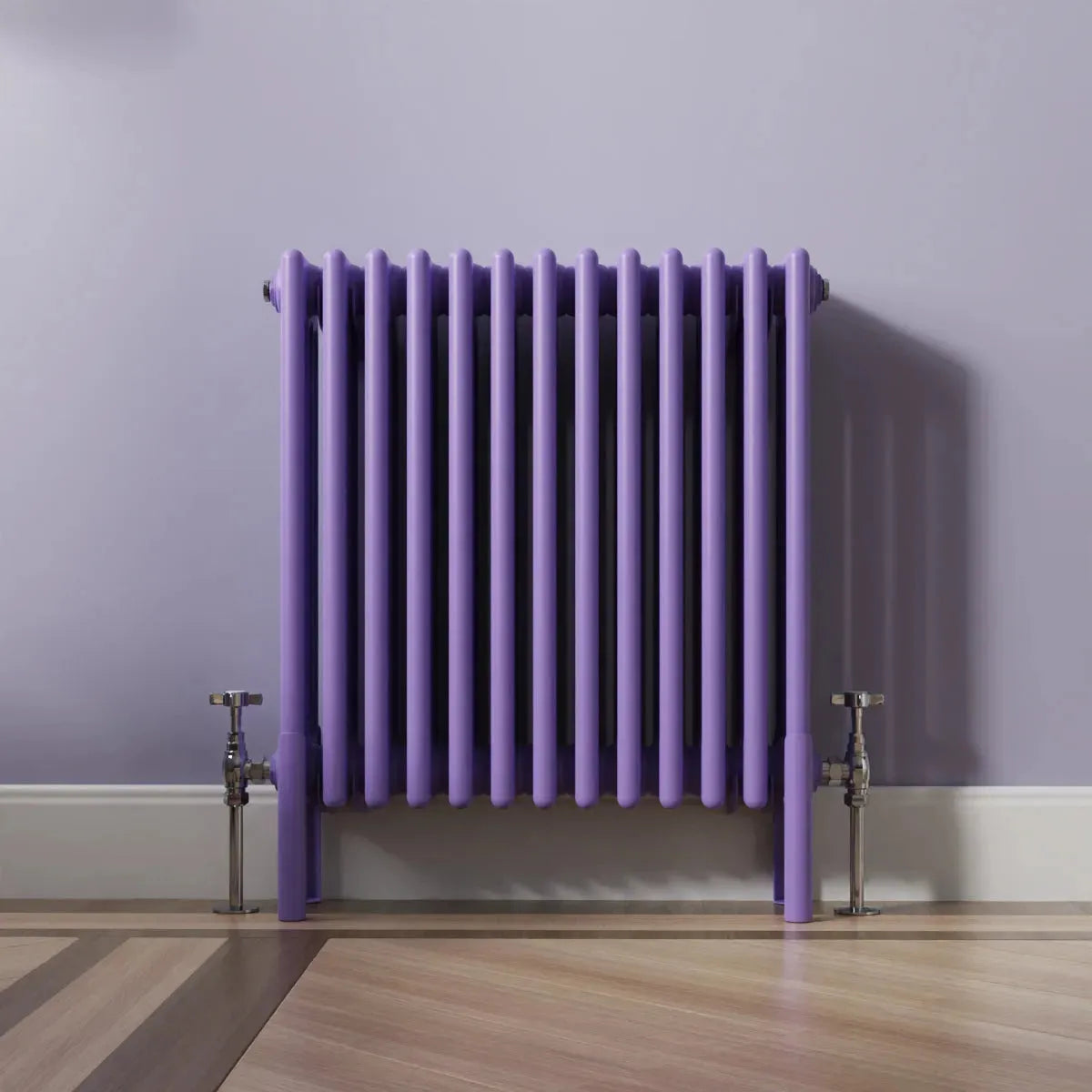 Ferentino - Traditional horizontal column radiator blue lilac