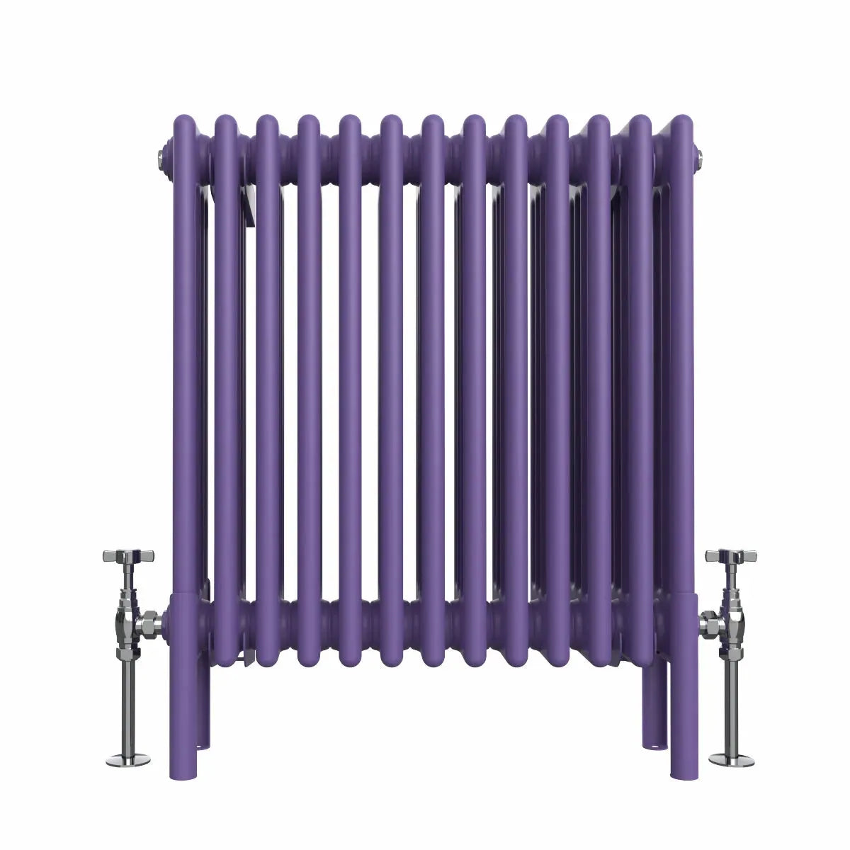 Ferentino - Traditional horizontal column radiator blue lilac