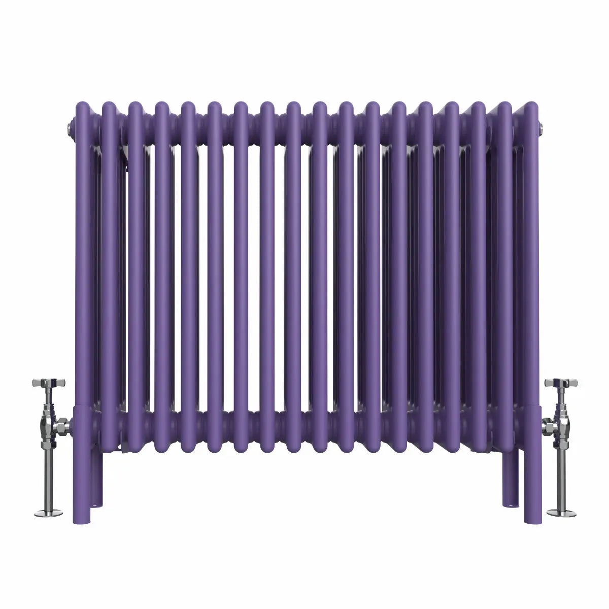 Ferentino - Traditional horizontal column radiator blue lilac