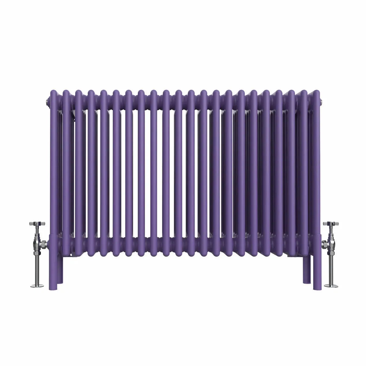 Ferentino - Traditional horizontal column radiator blue lilac