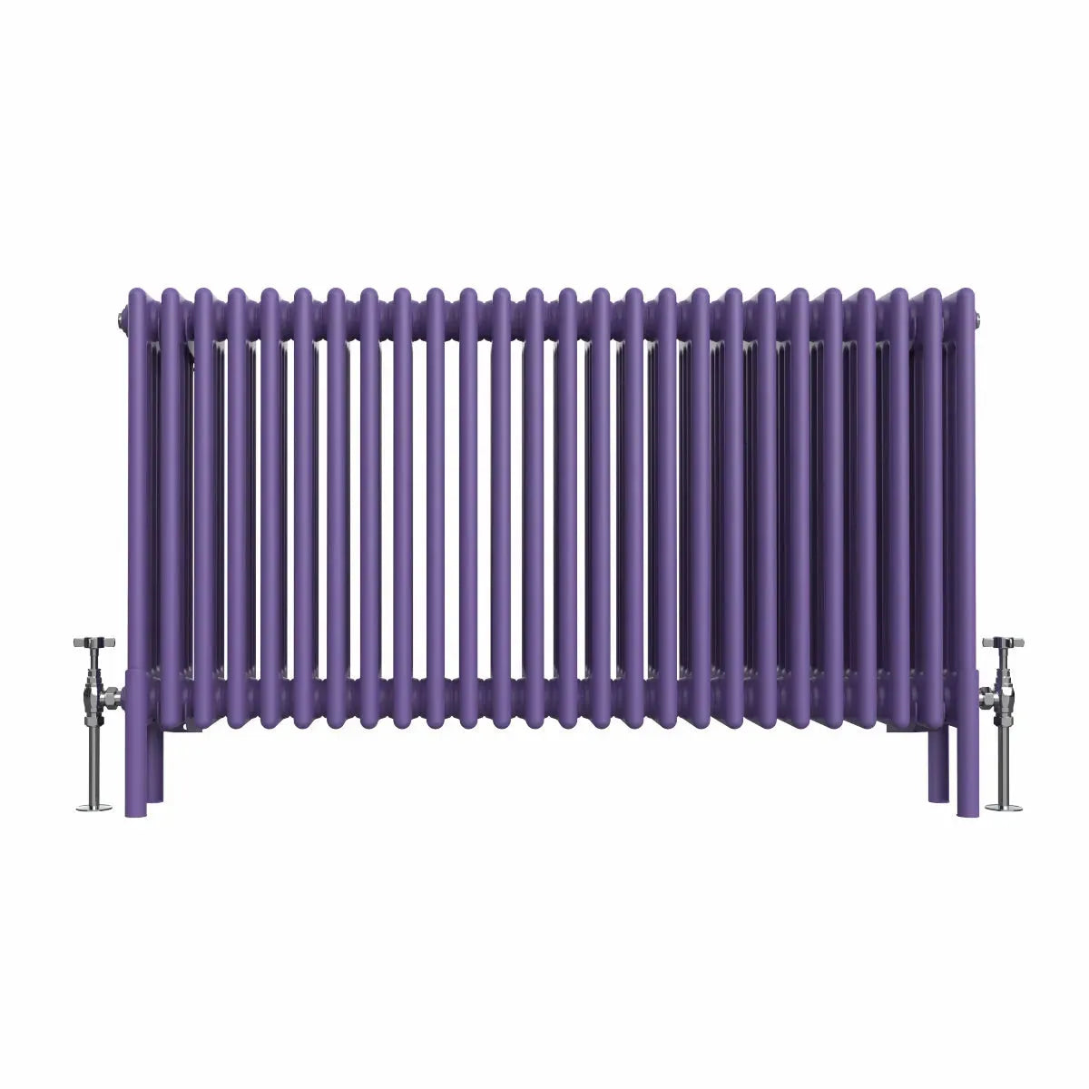 Ferentino - Traditional horizontal column radiator blue lilac