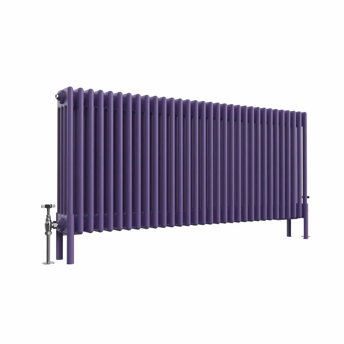 Ferentino - Traditional horizontal column radiator blue lilac