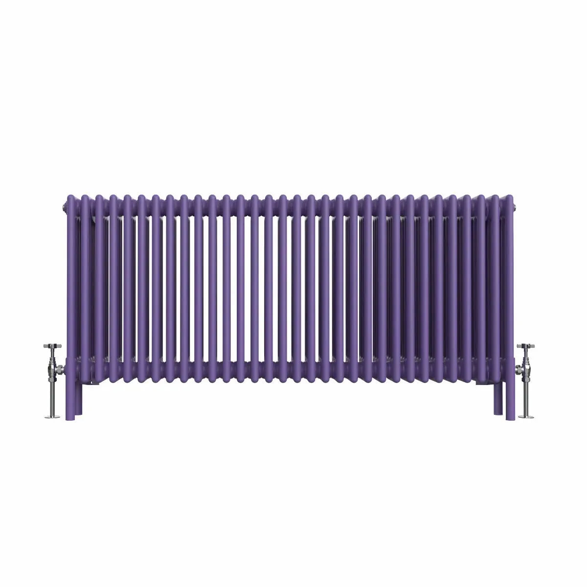 Ferentino - Traditional horizontal column radiator blue lilac